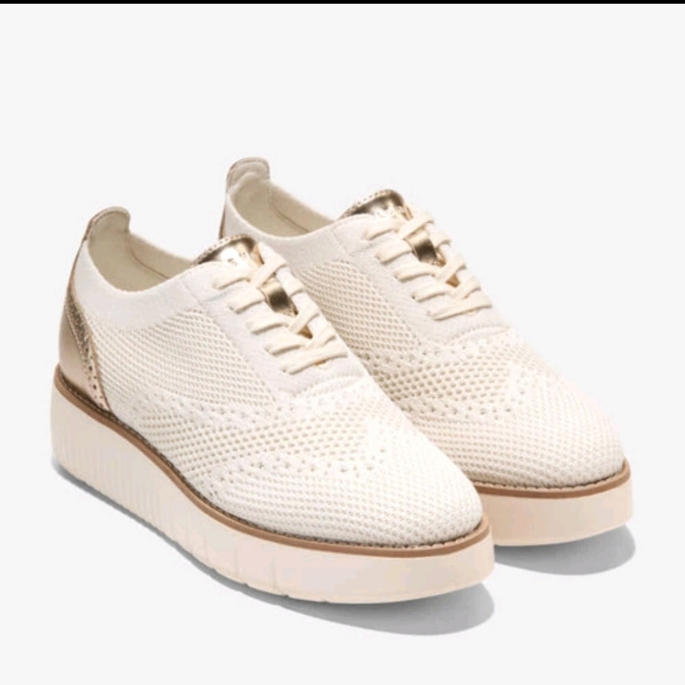 Cole Haan Women's Grand City Platform Stitchlite Oxford, Breathable, FlowerFoam - Picture 2 of 9